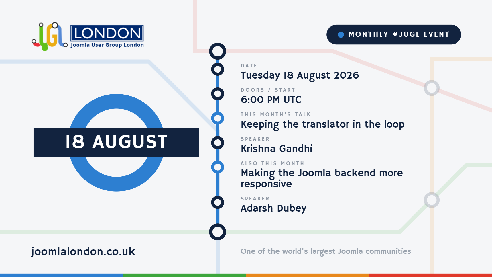 JUGL monthly meetup, Tuesday 21 July 2026